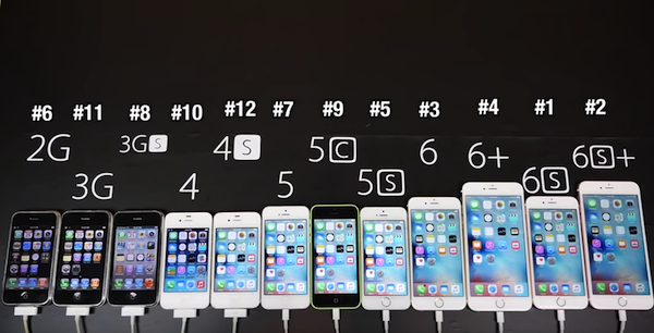 iPhone　起動速度　比較　歴代